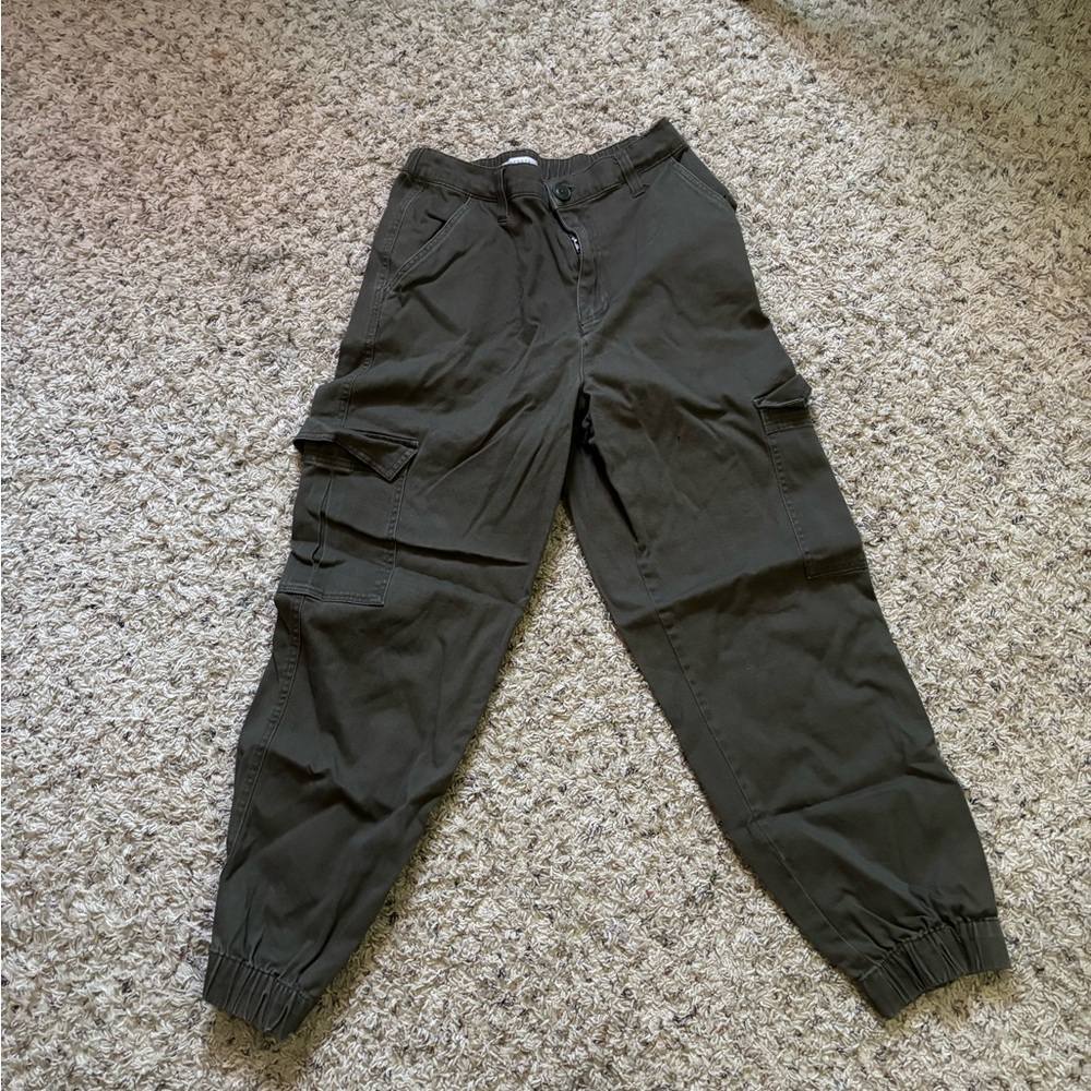 Green, comfy, cargos, size medium, and Aeropostale